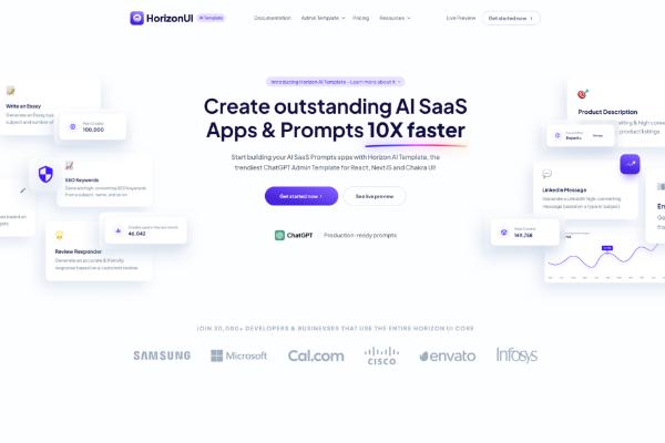Horizon-AI-Template -apps-and-websites