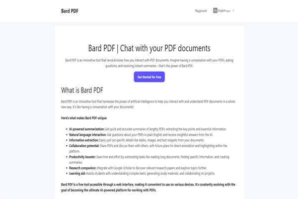 AI Bard PDF-apps-and-websites