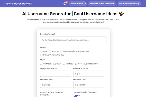 Username Generator-apps-and-websites