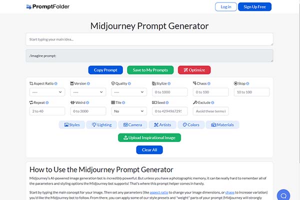 MidJourney Prompt Helper-apps-and-websites